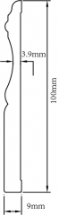 Línea de cubierta de puerta de espuma de PVC/línea de cintura U-DJ100