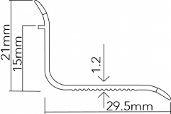 Estearina PVC ángulo recto CG-B-20*30