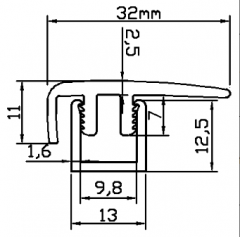 Hebilla de suelo de PVC de alta calidad CF32-12