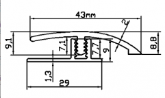 Hebilla de suelo de PVC BP44-8