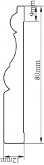 Línea de cubierta de puerta de espuma de PVC/línea de zócalo/línea de cintura U-DJ80