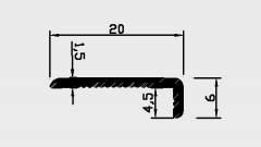 Impresión a una cara de PVC en ángulo recto YL-20*6